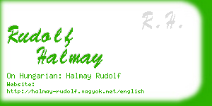 rudolf halmay business card